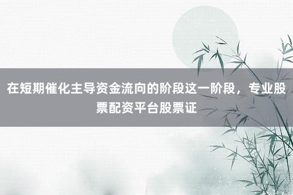 在短期催化主导资金流向的阶段这一阶段，专业股票配资平台股票证