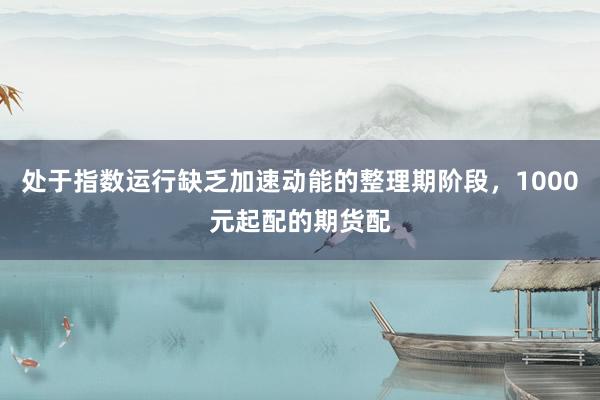 处于指数运行缺乏加速动能的整理期阶段，1000元起配的期货配