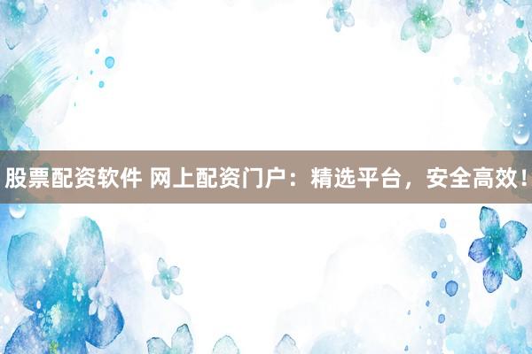股票配资软件 网上配资门户：精选平台，安全高效！